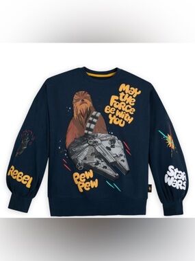 Disney Star Wars Meets The '90s Pullover Sweatshirt Size Large Graphic Two-sided
